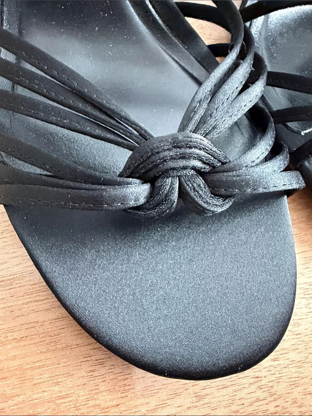 Zara ankle strap Black Knotted Strappy Heeled Sandals